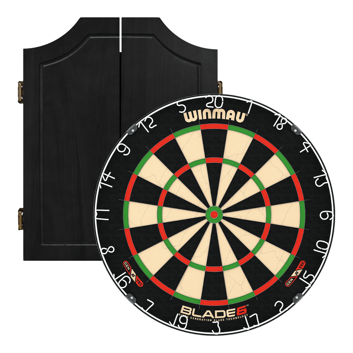 Darts Online Winmau Blade 6 & Solid Wood Cabinet Bundle Blade 6 / Black Boards