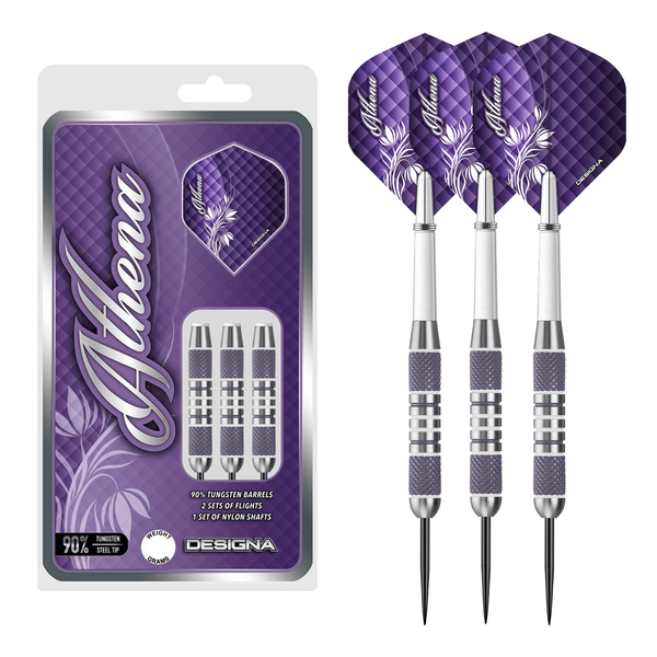 Designa Athena V2 M3 - 90% Tungsten Steel Tip Darts 24 Grams Darts