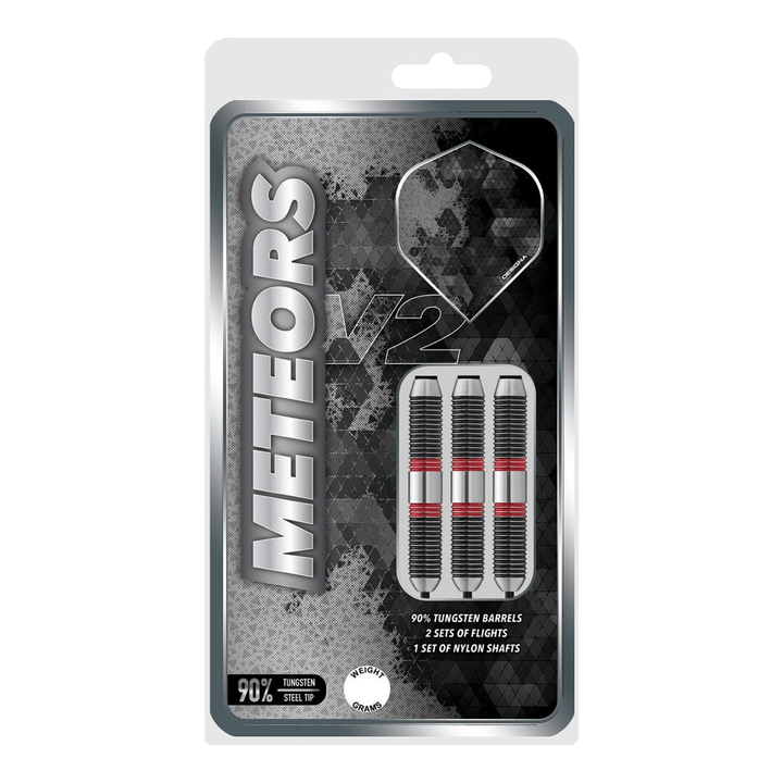 Designa Meteors 90 V2 M3 Steel Tip Darts - 90% Tungsten - 40 Grams Darts