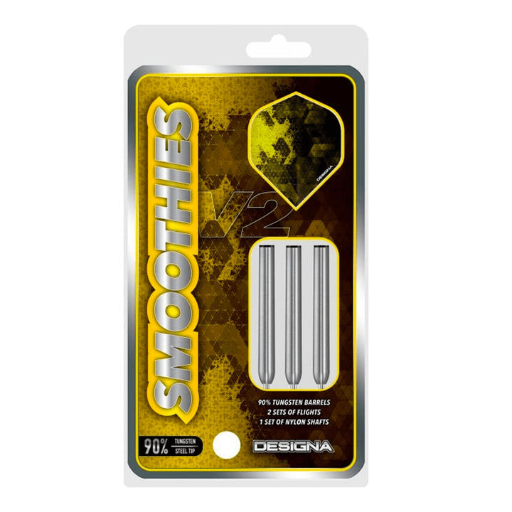 Designa Smoothies V2 M1 Steel Tip Darts - 90% Tungsten - 22 Grams Darts