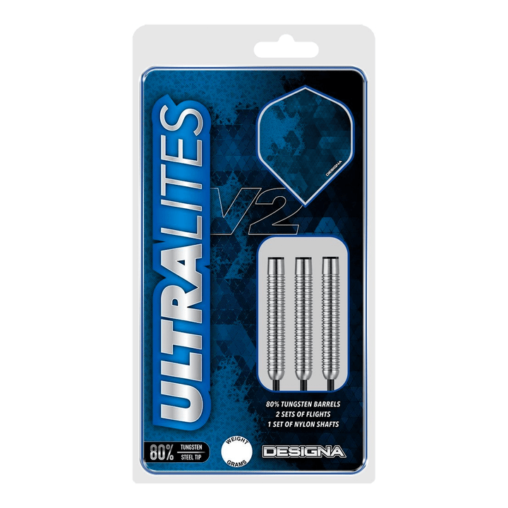 Designa Ultralites V2 M3 Steel Tip Darts - 80% Tungsten - 15 Grams Darts