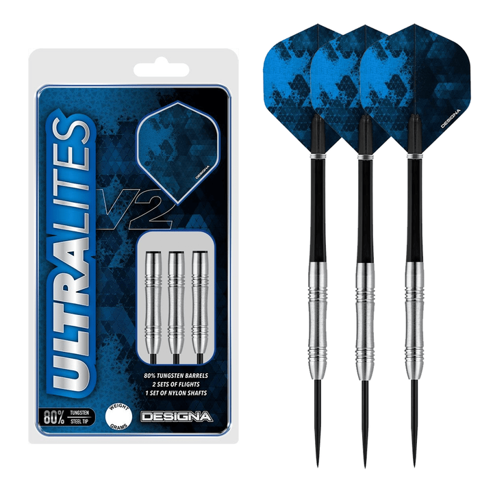 Designa Ultralites V2 M4 - 80% Tungsten Steel Tip Darts 12 Grams Darts