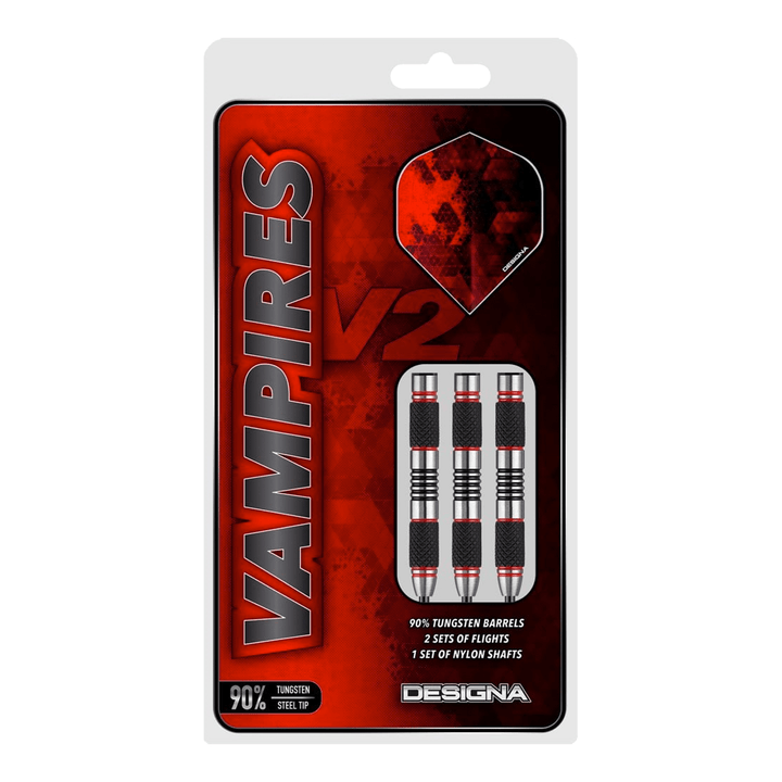 Designa Vampires V2 M1 Steel Tip Darts - 90% Tungsten - 22 Grams Darts