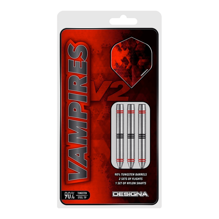 Designa Vampires V2 M4 Steel Tip Darts - 90% Tungsten - 22 Grams Darts