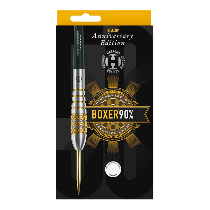 Harrows Boxer Bomb Gold Titanium Anniversary Edition - 90% Tungsten  Steel Tip Darts Darts