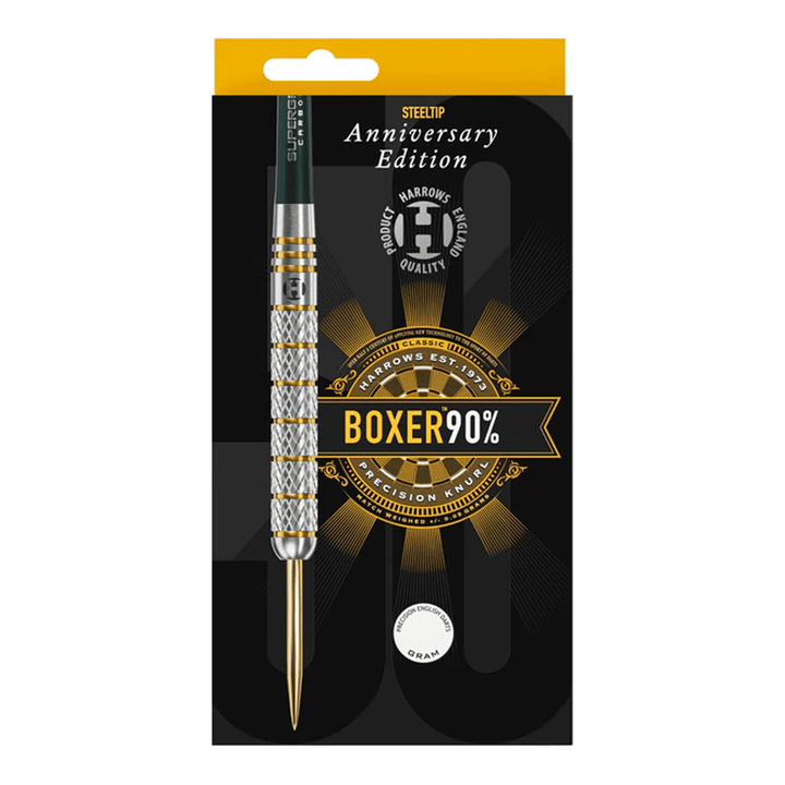 Harrows Boxer Parallel Gold Titanium Anniversary Edition - 90% Tungsten  Steel Tip Darts Darts