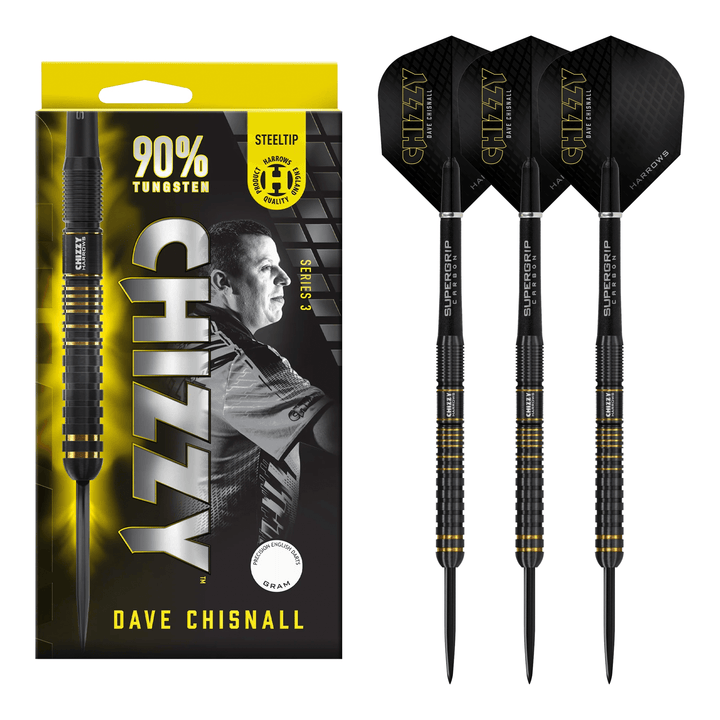 Harrows Dave Chisnall Chizzy Series 3 - 90% Tungsten Steel Tip Darts 21 Grams Darts