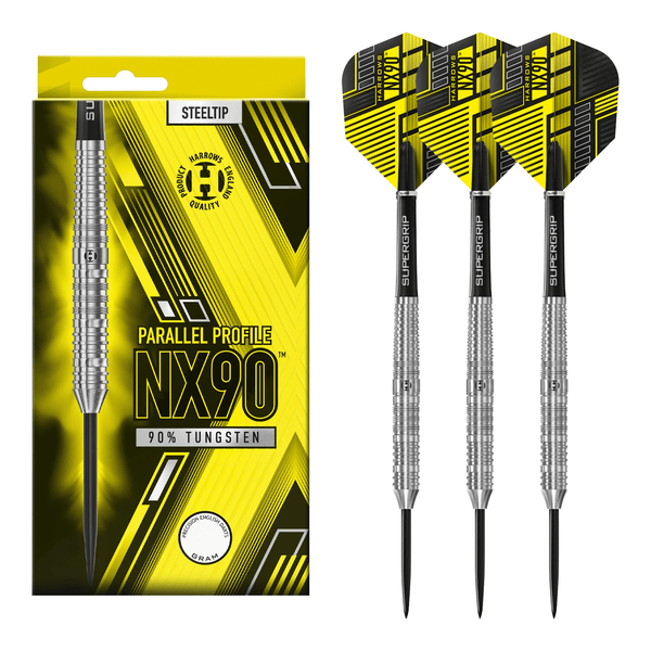 Harrows NX90 Parallel - 90% Tungsten Steel Tip Darts 22 Grams Darts