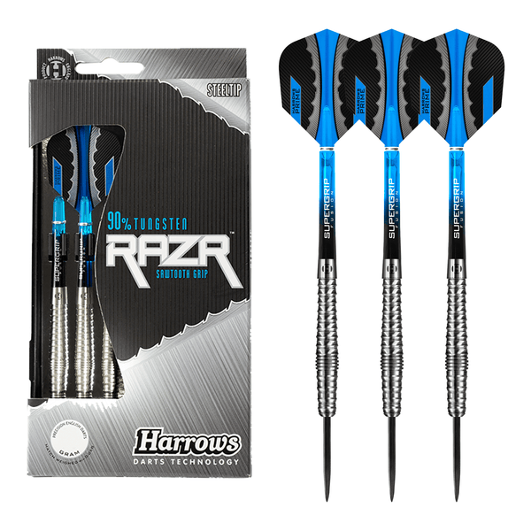 Harrows Razr Bulbous Barrel - 90% Tungsten Steel Tip Darts 22 Grams Darts