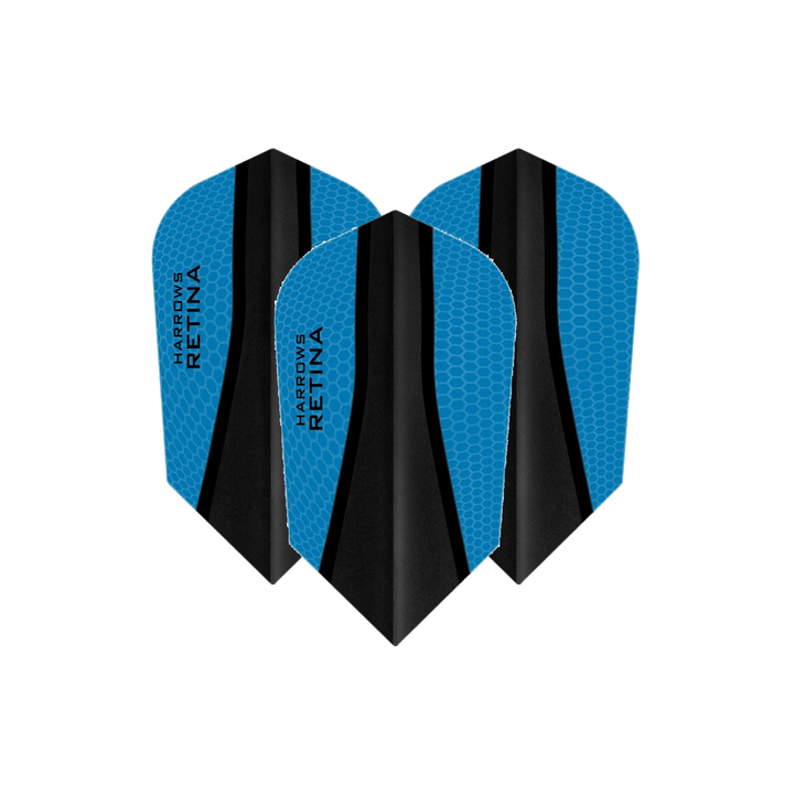 Harrows Retina X - Dart Flights Aqua / Slim Flights