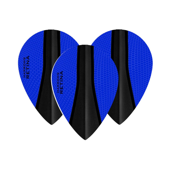 Harrows Retina X - Dart Flights Dark Blue / Pear Flights