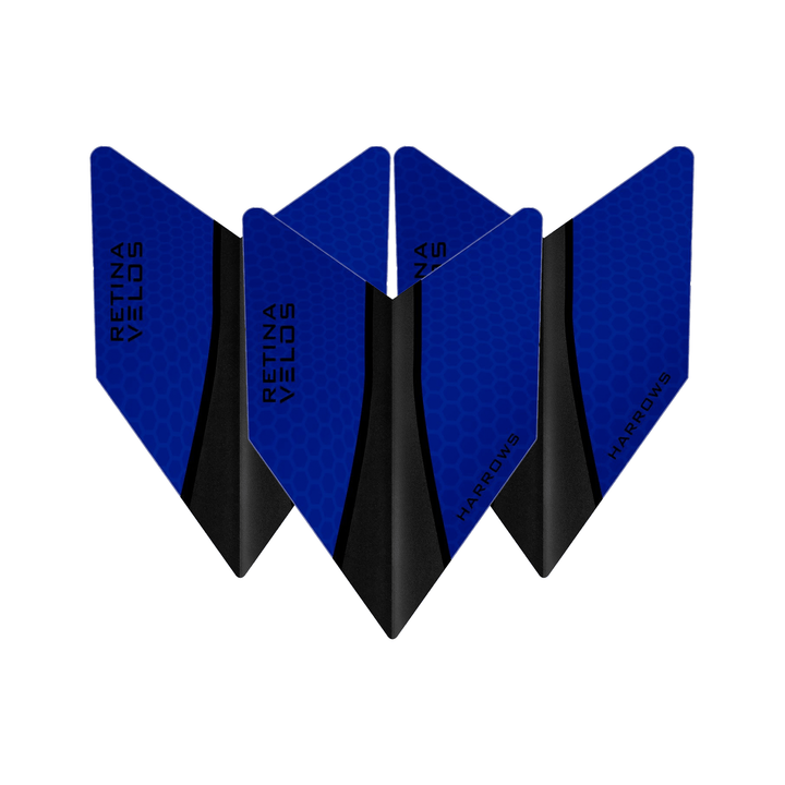 Harrows Retina X - Dart Flights Dark Blue / Velos Flights