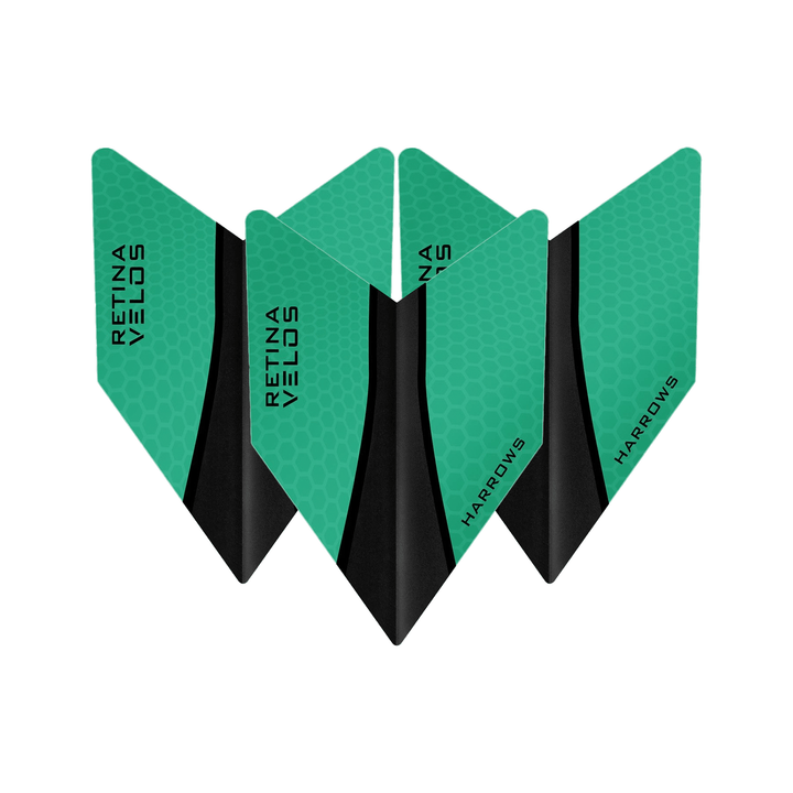 Harrows Retina X - Dart Flights Jade / Velos Flights