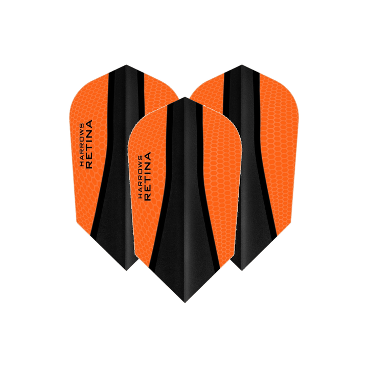 Harrows Retina X - Dart Flights Orange / Slim Flights