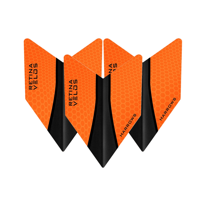 Harrows Retina X - Dart Flights Orange / Velos Flights