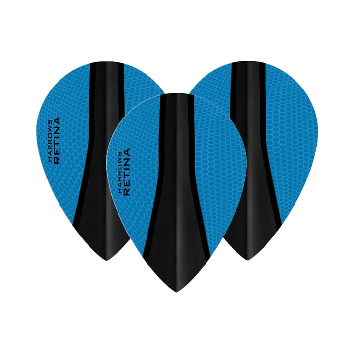 Harrows Retina X - Dart Flights Pear / Aqua Flights