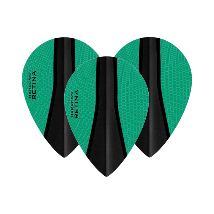 Harrows Retina X - Dart Flights Jade / Pear Flights