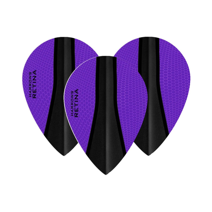 Harrows Retina X - Dart Flights Purple / Pear Flights