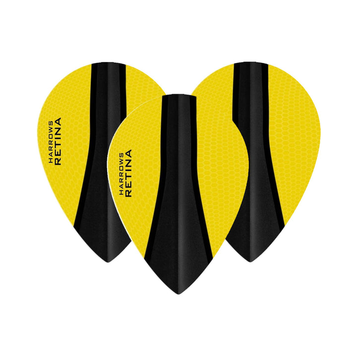 Harrows Retina X - Dart Flights Pear / Yellow Flights