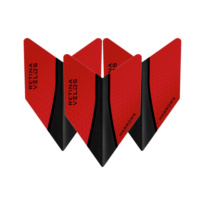 Harrows Retina X - Dart Flights Red / Velos Flights