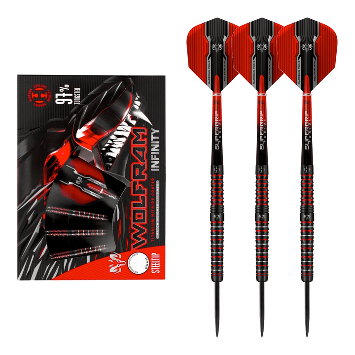 Harrows Wolfram Infinity Steel Tip Darts - 97% Tungsten - 21 Grams Darts