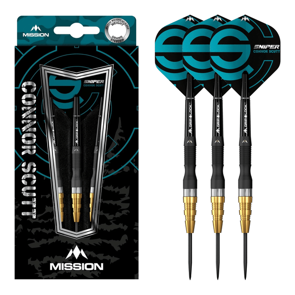 Mission Conor Scrutt Sniper - 90% Tungsten Steel Tip Darts 22 Grams Darts