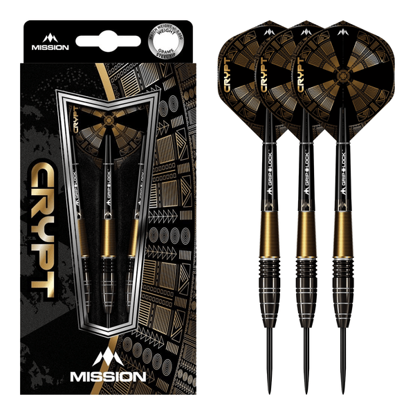 Mission Crypt M1 - 90% Tungsten Steel Tip Darts 22 Grams Darts