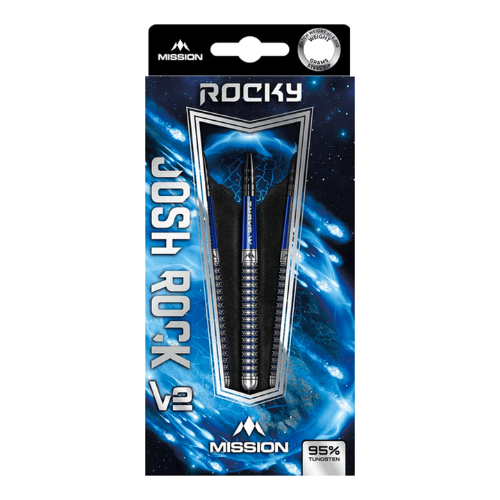 Mission Josh Rock Silver & Blue - 95% Tungsten Steel Tip Darts Darts