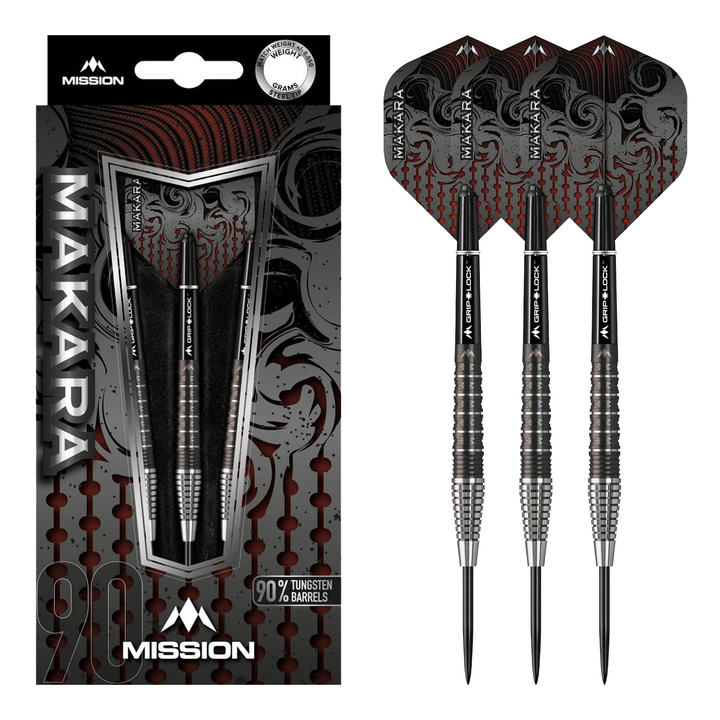 Mission Makara M2 Steel Tip Darts - 90% Tungsten - 21 Grams Darts