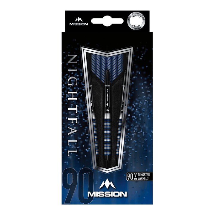 Mission Nightfall M2 Steel Tip Darts - 90% Tungsten - 22 Grams Darts