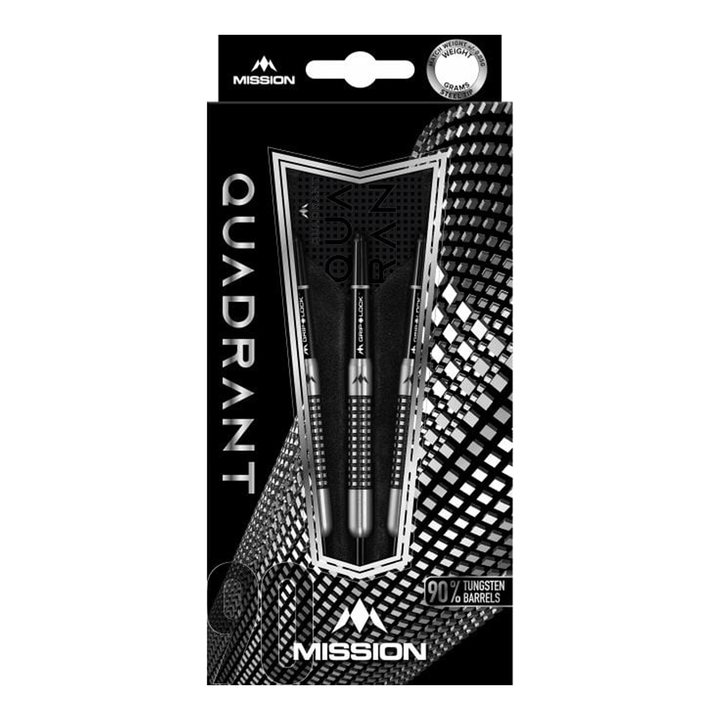 Mission Quadrant M1 Steel Tip Darts - 90% Tungsten - 24 Grams Darts