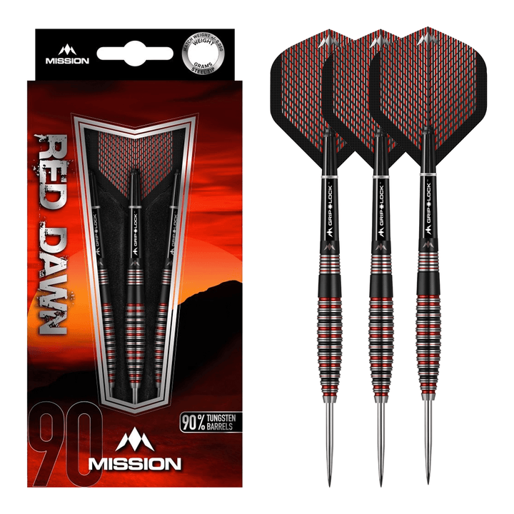 Mission Red Dawn M3 - 90% Tungsten Steel Tip Darts 21 Grams Darts