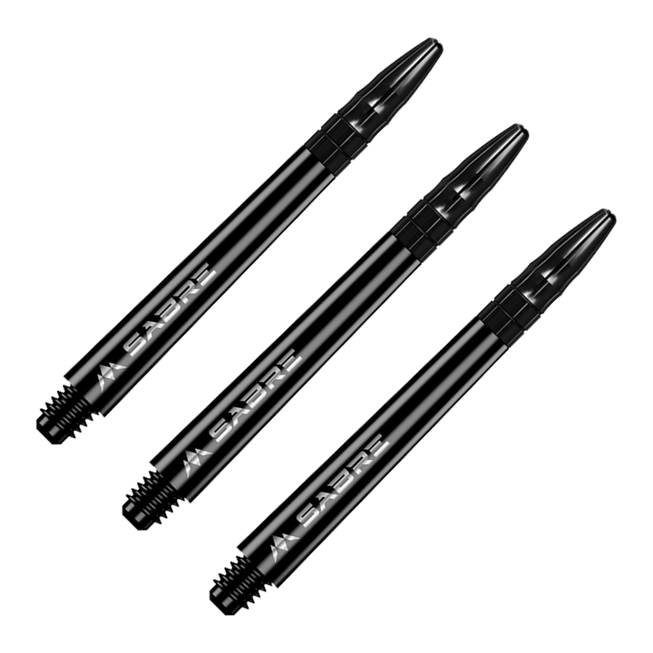 Mission Sabre - Polycarbonate Dart Shafts Medium (49mm) / Black & Black Shafts