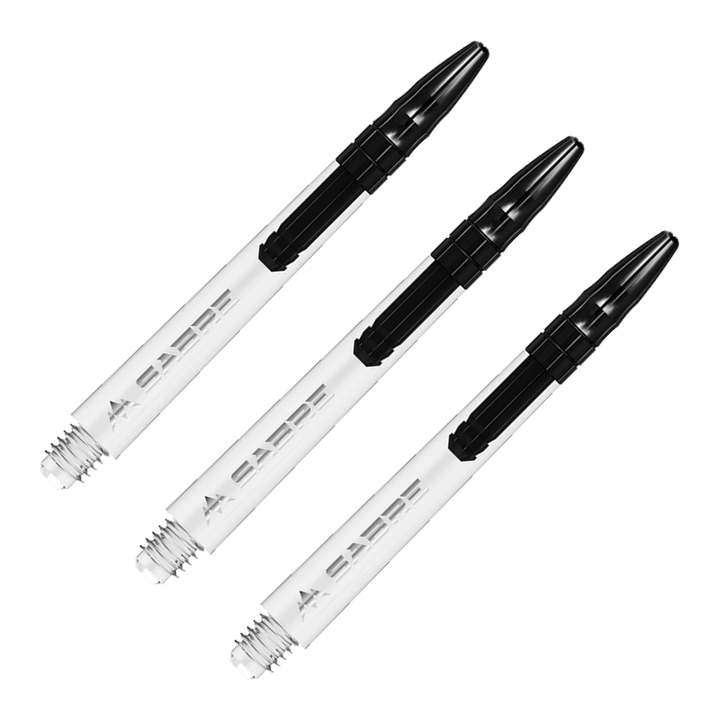 Mission Sabre - Polycarbonate Dart Shafts Medium (49mm) / Clear & Black Shafts