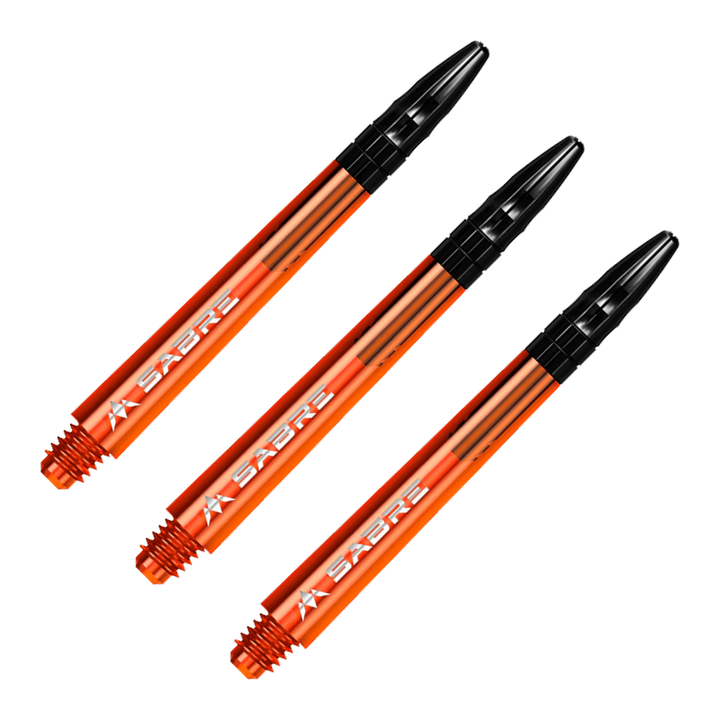 Mission Sabre - Polycarbonate Dart Shafts Medium (49mm) / Orange & Black Shafts