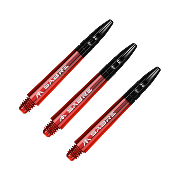 Mission Sabre - Polycarbonate Dart Shafts Midi (40mm) / Red & Black Shafts