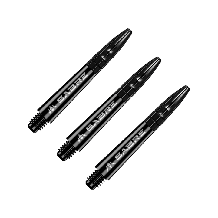 Mission Sabre - Polycarbonate Dart Shafts Short (36mm) / Black & Black Shafts