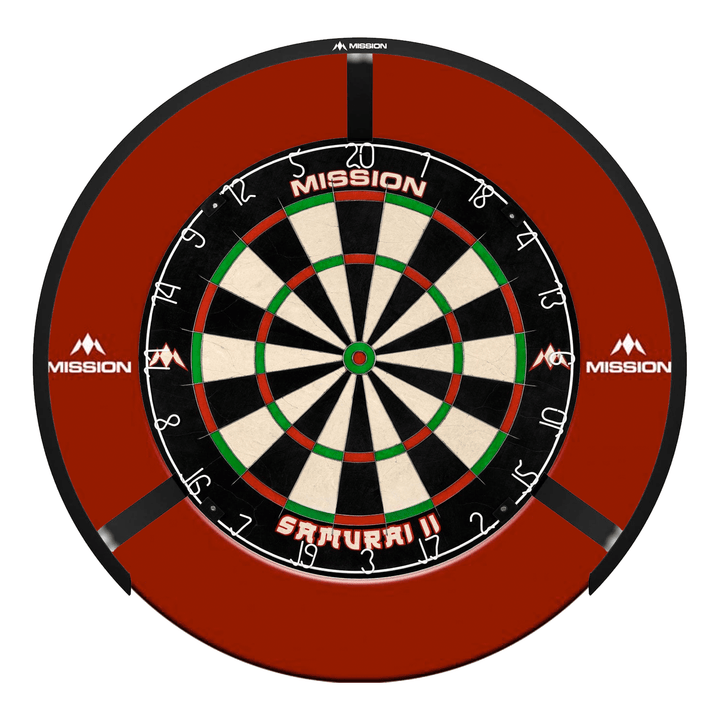 Mission Samurai II Dartboard, Surround & Light Bundle Boards