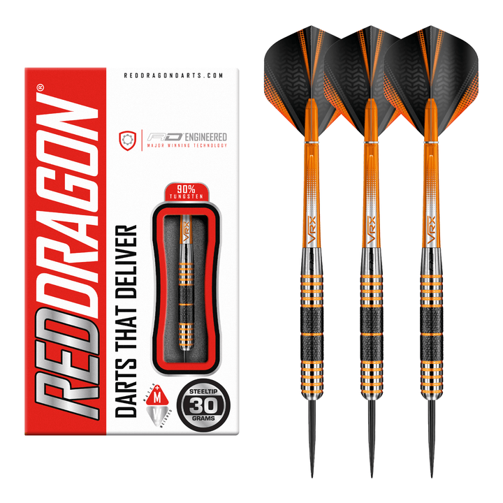 Red Dragon Amberjack 11 - 90% Tungsten Steel Tip Darts 30 Grams Darts