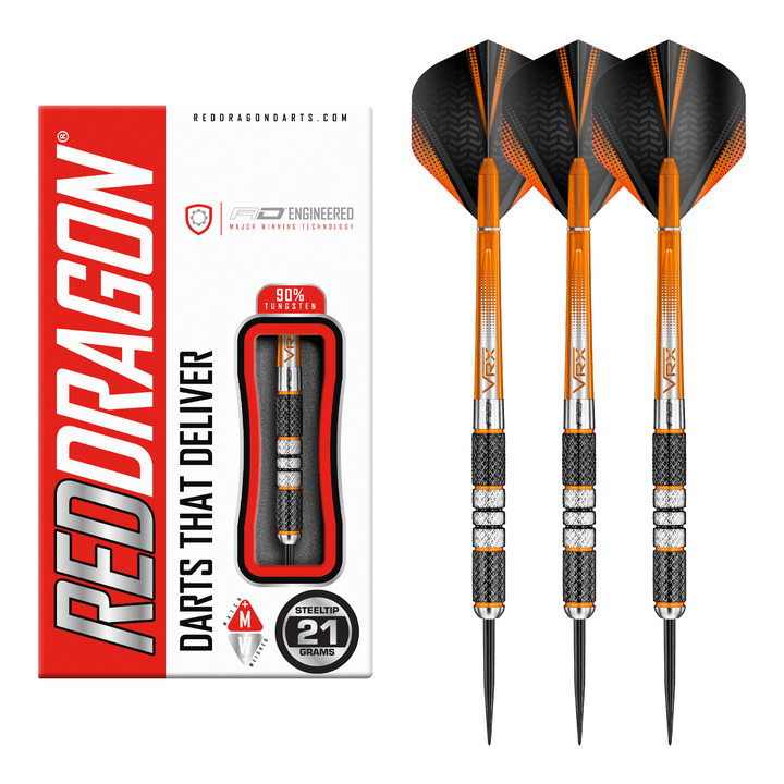 Red Dragon Amberjack 2 - 90% Tungsten Steel Tip Darts 21 Grams Darts