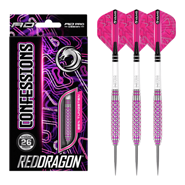 Red Dragon Confession - 85% Tungsten Steel Tip Darts 26 Grams Darts