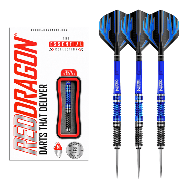 Red Dragon Delta 1 Steel Tip Darts - 90% Tungsten - 22 Grams Darts