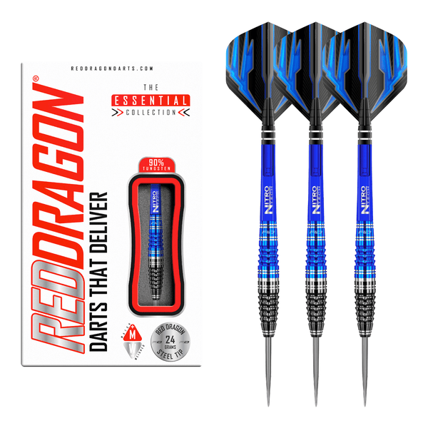 Red Dragon Delta 2 Steel Tip Darts - 90% Tungsten - 24 Grams Darts