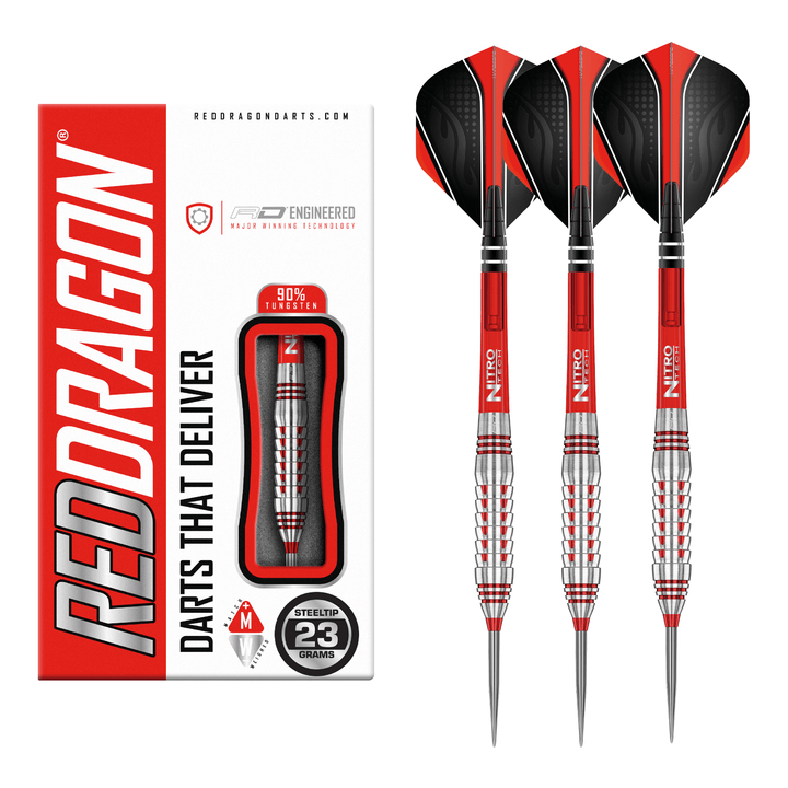 Red Dragon Firebird 2 - 90% Tungsten Steel Tip Darts 23 Grams Darts