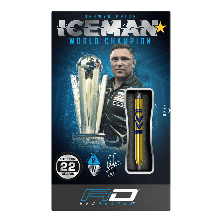 Red Dragon Gerwyn Price Avalanche Gold - 90% Tungsten Steel Tip Darts Darts