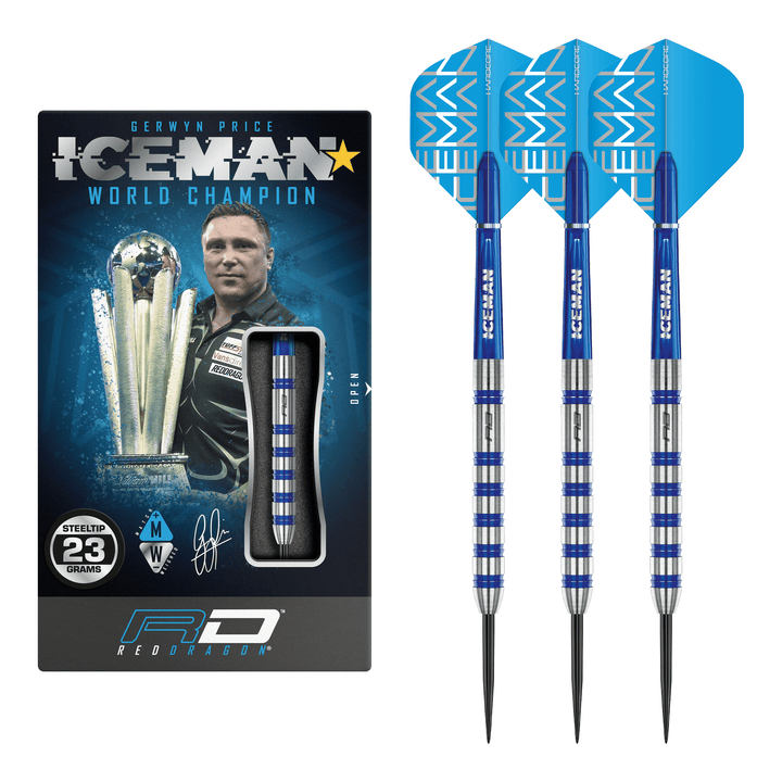 Red Dragon Gerwyn Price Iceman Challenger - 85% Tungsten Steel Tip Darts Darts