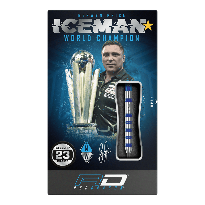 Red Dragon Gerwyn Price Iceman Challenger - 85% Tungsten Steel Tip Darts Darts