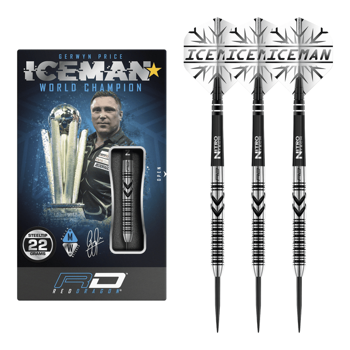 Red Dragon Gerwyn Price Thunderbolt - 90% Tungsten Steel Tip Darts 22 Grams Darts