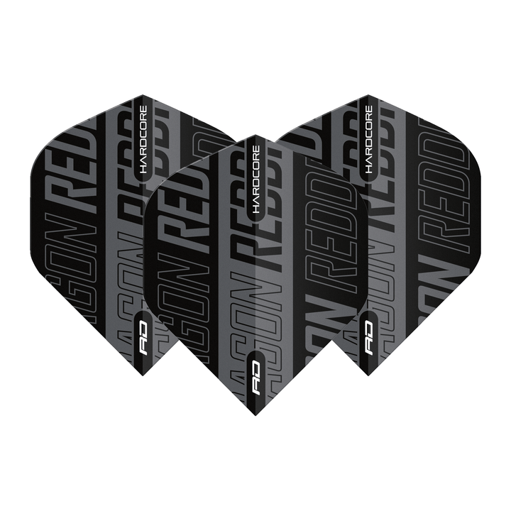 Red Dragon Hardcore XT Standard Dart Flights Black/Grey Flights