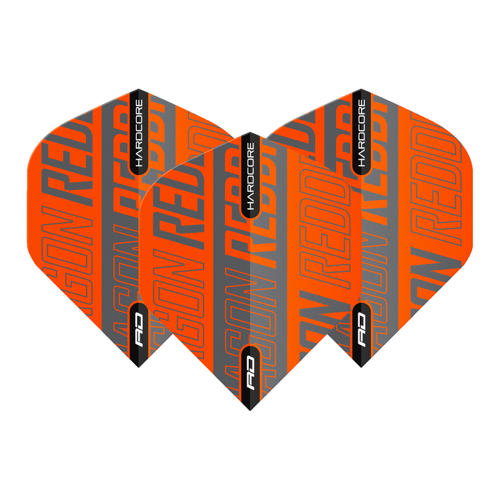 Red Dragon Hardcore XT Standard Dart Flights Black/Orange Flights